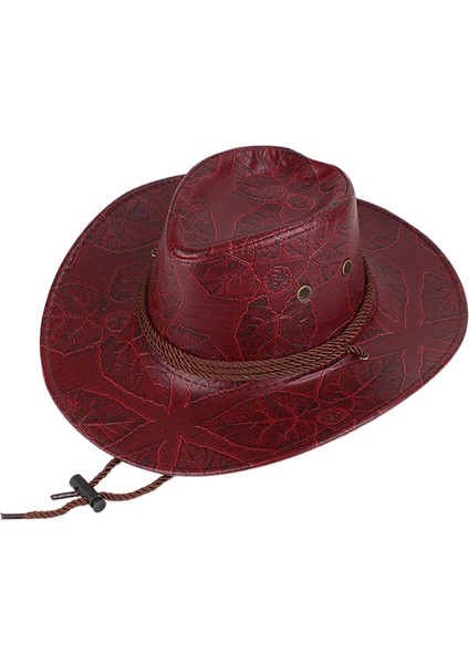 Moda Pu Şı Çene Kayışı Güneş Şı Caz Silindir Ş Şı Kırmızı (Yurt Dışından)