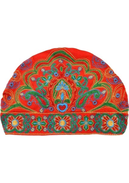 Kadın Türban Ş Şal Eşarp Bere Çiçek Kırmızı (Yurt Dışından)