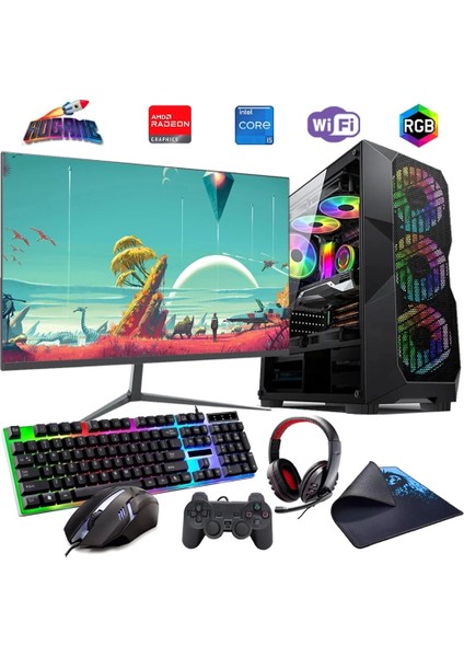 I5 12400F 16GB Ddr4 480SSD 8gb RX580 27" 165Hz Mon. Oyun Bilgisayarı (Gaming Set)