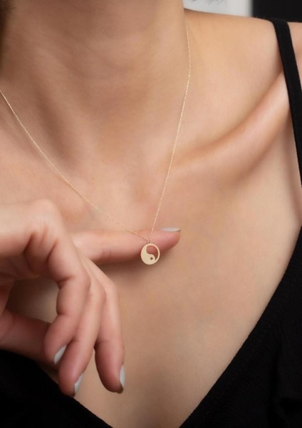 14 Ayar Altın Yin Yang Kolye