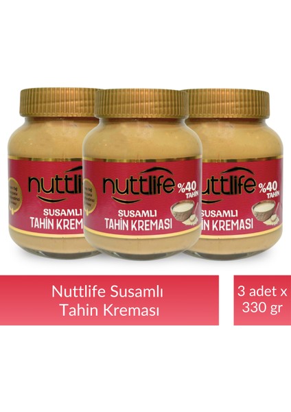 Susamlı Tahin Kreması 330 gr x 3 Adet