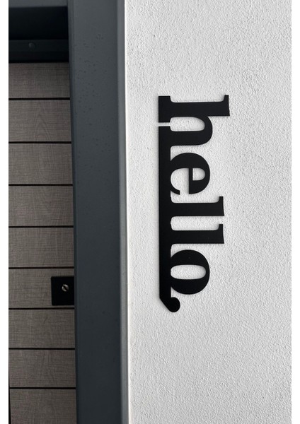 Hello Ahşap Duvar Yazısı Duvar Dekor