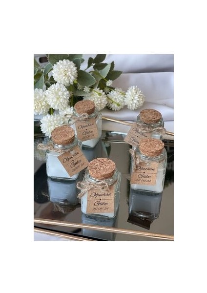 Mini Cam Kavanoz Mum Hediyelik -20 Adet