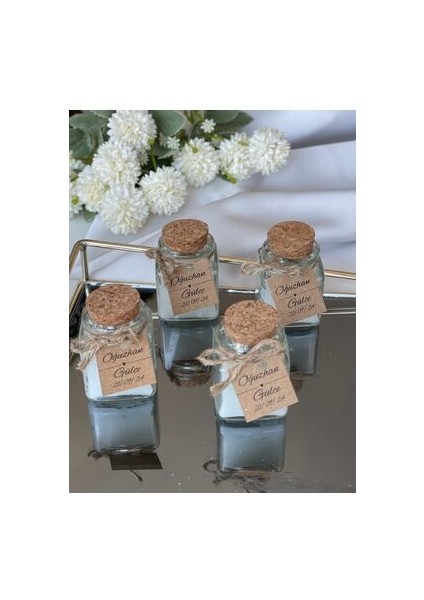 Mini Cam Kavanoz Mum Hediyelik -20 Adet modelleri