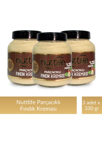 Parçacıklı Fındık Kreması 330 gr x 3 Adet