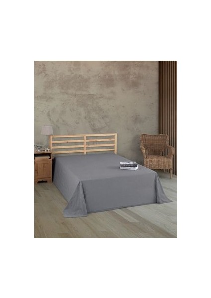 Tek Kişilik Gri Düz Çarşaf 160x240 cm