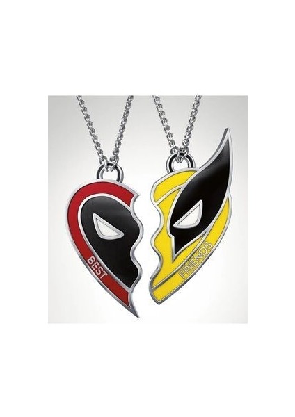 Deadpool & Wolverine Best Friends Sevgili Çift Arkadaş Kolyesi