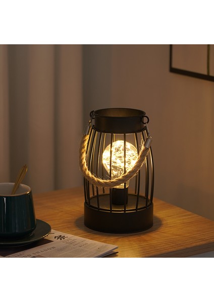 Yaratıcı Gece Lambası Led Bakır Tel Ferforje Taşınabilir Fener (Yurt Dışından)