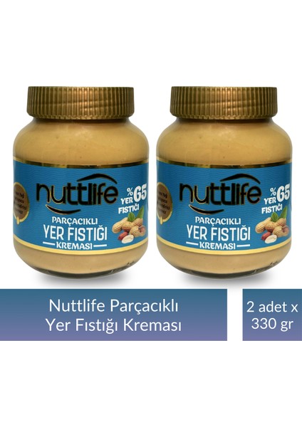 Parçacıklı Yer Fıstığı Kreması 330 gr x 2 Adet