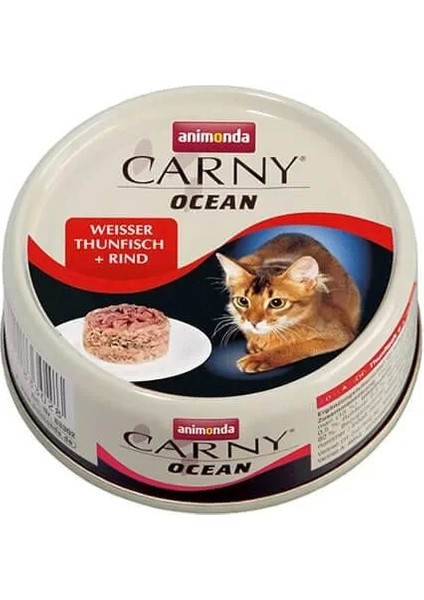 Carny Ton Balıklı Ve Sığır Etli Konserve Kedi Maması 80