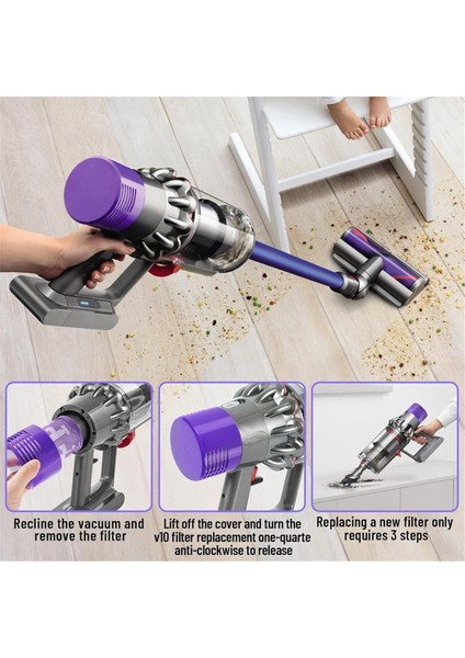 Dyson V10 SV12 Hepa Filtre Yedek Parçaları Için Elektrikli Süpürge Filtresi, Parça Numarası 969082-01 (Yurt Dışından) fırsatları