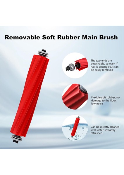 Roborock Qrevo Pro/qrevo S/qrevo Maxv Elektrikli Süpürge Aksesuarları Ana Yan Fırça Hepa Filtre Paspas Bezi Toz Torbaları (Yurt Dışından) modelleri