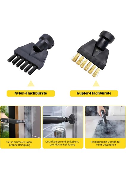 Karcher Buharlı Temizleyiciler Sc1, Sc2, Sc3, Sc4, Sc5 Için 10 Parçalı Aksesuar Seti - Nozullar, Fırçalar ve Bezler Dahil (Yurt Dışından)