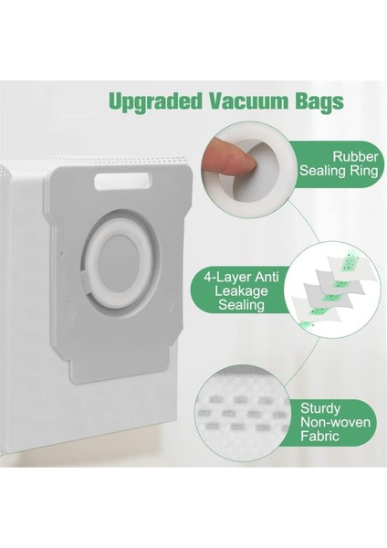 Vakum Filtresi ve Vakum Süpürgesi Torbası Yedek Parça Kiti Irobot Roomba I3/ı3+/ı4/ı4+/ı6/ı6+/ı7/ı7+/j7 ile Uyumlu (Yurt Dışından)