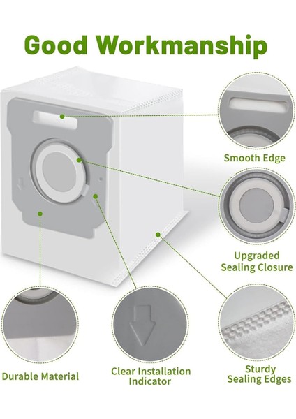 Vakum Filtresi ve Vakum Süpürgesi Torbası Yedek Parça Kiti Irobot Roomba I3/ı3+/ı4/ı4+/ı6/ı6+/ı7/ı7+/j7 ile Uyumlu (Yurt Dışından)