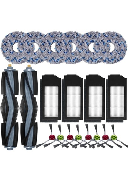 Ana Yan Fırça Filtre Pedleri Ecovacs For Deebot X1, Omnı T10 X1, Turbo Vakum Yedek Temizleme Kitlerine Uygundur (Yurt Dışından)