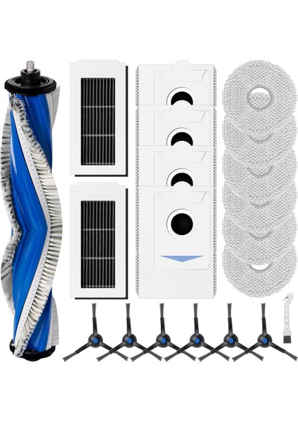 Ecovacs Deebot X5 Omni Için Yedek Parçalar, Rulo Fırça, Hepa Filtreler, Mendiller, Toz Torbaları, Yan Fırçalar Içeren Aksesuar Seti (Yurt Dışından)