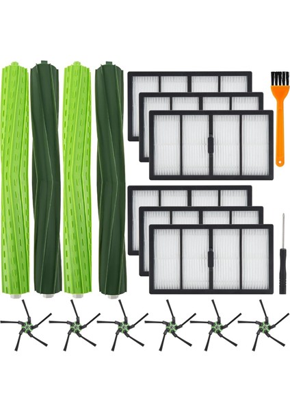 Irobot Roomba S9 (9150) S9+ S9 Plus (9550) S Serisi Elektrikli Süpürge Kauçuk Silindir Fırça Hepa Filtre Yan Fırça Parçaları (Yurt Dışından)