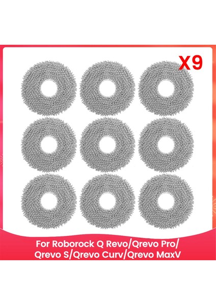 Roborock Q Revo/qrevo Pro/qrevo S/qrevo Curv/qrevo Maxv Robot Süpürge Paspas Bezi Yedek Parçaları Için Paspas Pedleri (Yurt Dışından)