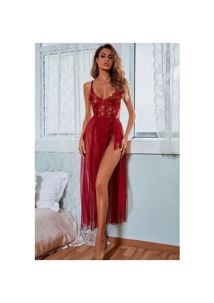 Uzun Tül 2 Parça Fantazi Gecelik