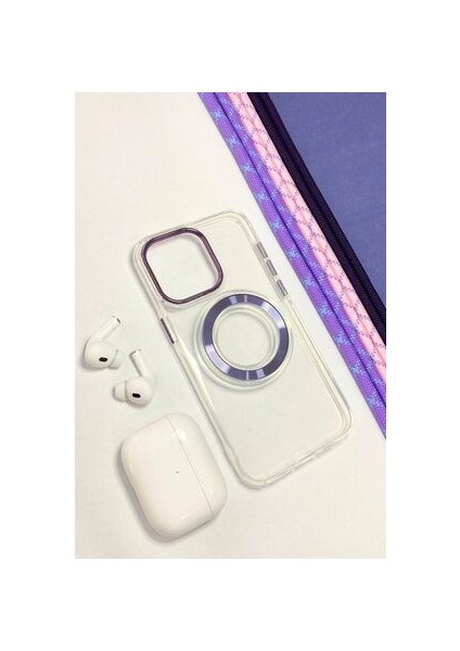 iPhone 15 Pro Max Magsafe Şarj Özellikli Şeffaf Kılıf