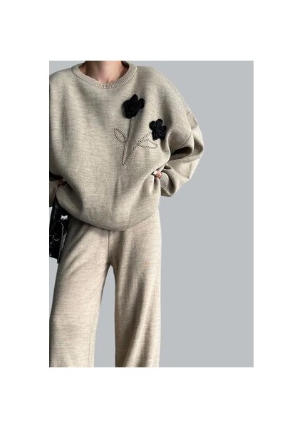 Kadın Triko Kazak Pantolon Alt Üst Takım modelleri