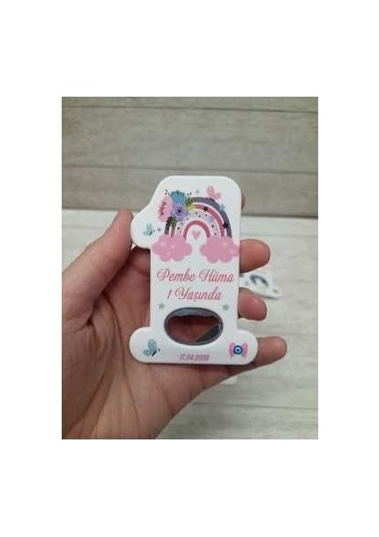 20 Adet Bir Magnet Açacak Yeni Doğan, Doğum Günü, Sünnet, Nişan, Söz, Pembe Gökkuşağı