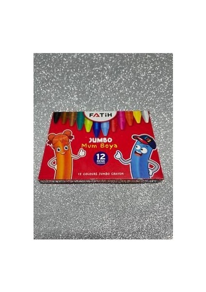 Teknik Kırtasiye Fatih 12 Renk Jumbo Mum Boya