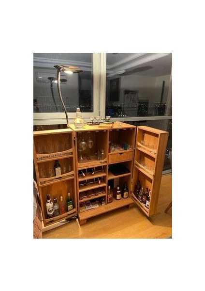 Ahşap Erzak Dolabı - Alkol Dolabı - Çok Amaçlı Dolap - Şaraplık - Bar Dolabı modelleri