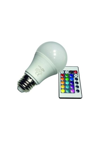 Opto 9W Rgb LED Ampul HS-2078( 16 Farklı Renk)