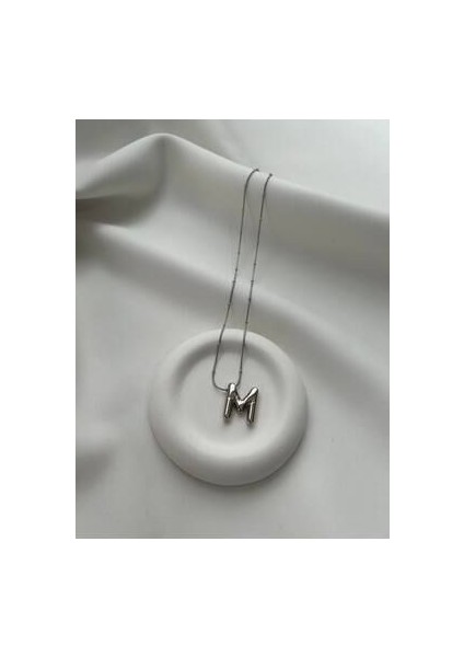 Baloncuk M Harf Kolye - Balonlu Harf Kolye - Balon Harf Kolye - M Harf modelleri