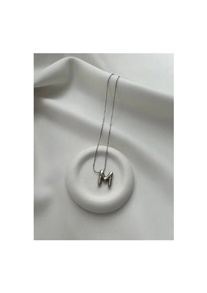 Baloncuk M Harf Kolye - Balonlu Harf Kolye - Balon Harf Kolye - M Harf fırsatları