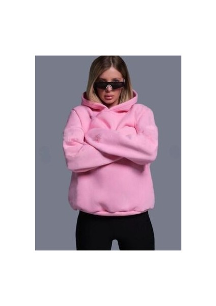 Unisex Göz Baskılı Oversize Kapüşonlu Sweatshırt modelleri