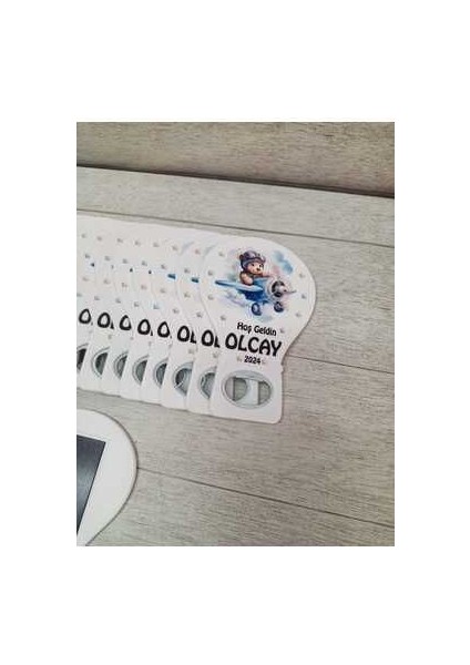 20 Adet Bir Magnet Açacak Yeni Doğan, Doğum Günü, Sünnet, Nişan, Söz, Mavi Ayıcık