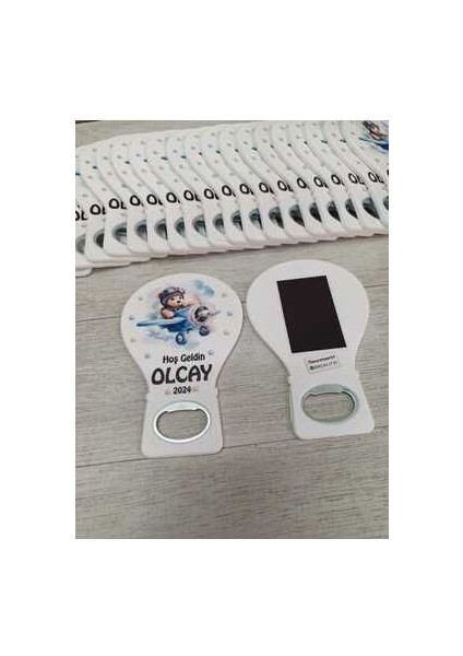 20 Adet Bir Magnet Açacak Yeni Doğan, Doğum Günü, Sünnet, Nişan, Söz, Mavi Ayıcık