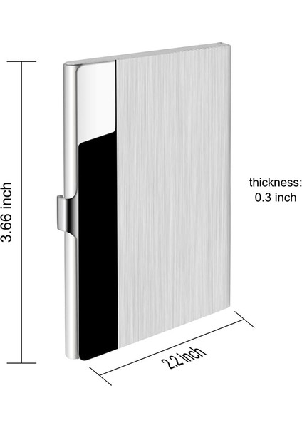 Kartvizit Kutuları 4'lü Paket Kartvizitlikler, Paslanmaz Çelik Depolama Tutucular Kimlik Kartları Kredi Kartları Için Cep Kılıfları (Yurt Dışından)