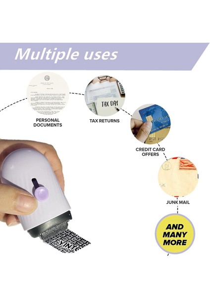 2'si 1 Arada Güvenlik Damga Rulosu Gizlilik Kapağı Eliminator, Kesici Açıcı Ile Kimlik Kimliği Bilgi Güvenliği Mor (Yurt Dışından) fırsatları