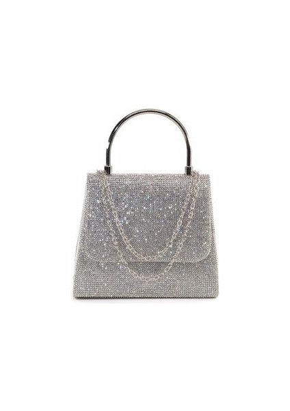 Gümüş Taşlı Abiye çanta. Gümüş Kadın Abiye Çanta. Gümüş Abiye Çanta. Davet Gece Clutch Çanta.