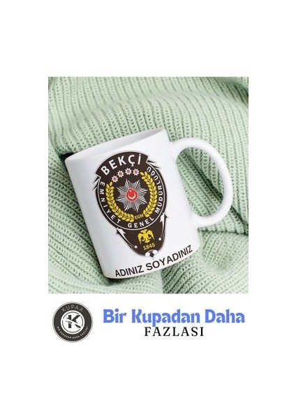 Bekçi Baskılı Kupa Bardak Kişiye Özel Isimli