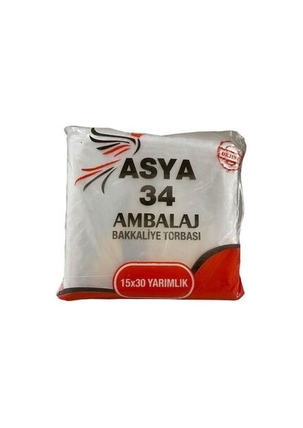 Şeffaf Naylon Bakkaliye Poşeti 15 x 30 cm Yarım kilogramlık