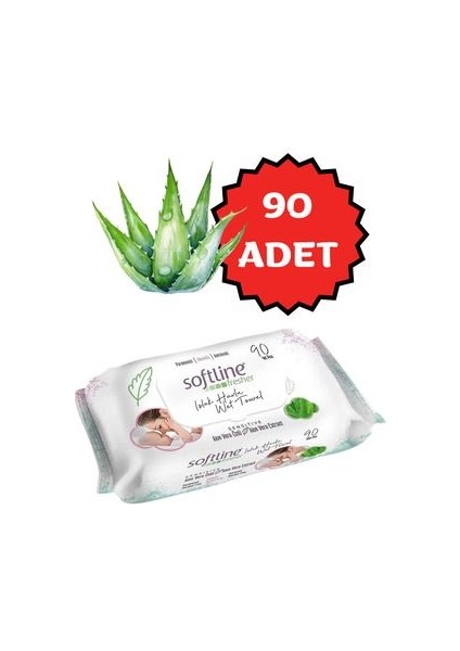 Aloevera Özlü Islak Mendil 90'lı