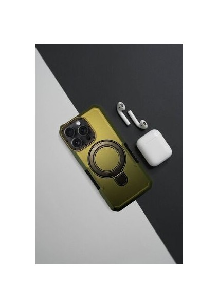 Iphone 15 Pro Max Yüksek Koruma ve Stand Özellikli Tank Kılıf