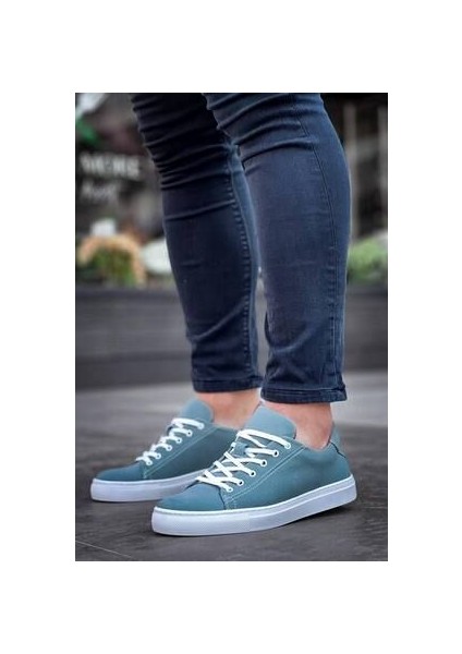 KB-122 Kuback Bebe Mavi Süet Yüksek Taban Bağcıklı Günlük Erkek Ayakkabı