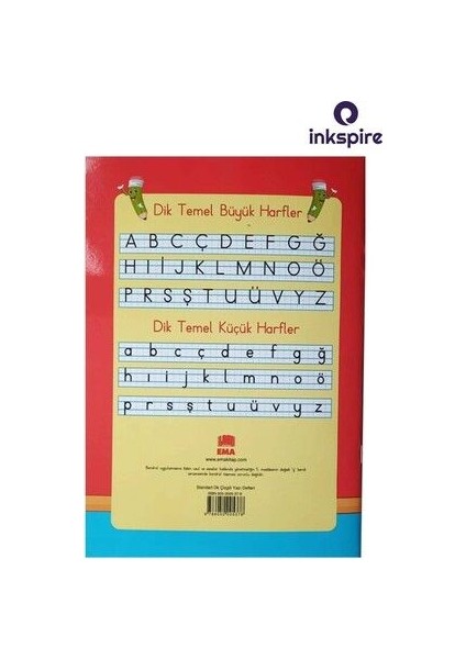 Güzel Yazı Defteri A4 Boy 19X27 cm 5 Adet Standart Kılavuz Dik Çizgili Yazı Defteri 24 Yaprak Defter