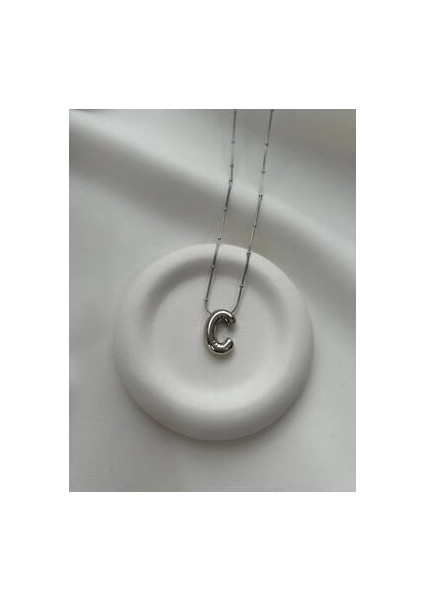 Baloncuk Harf C Kolye - Balonlu Harf Kolye - Balon Harf Kolye - C Harf fiyatları