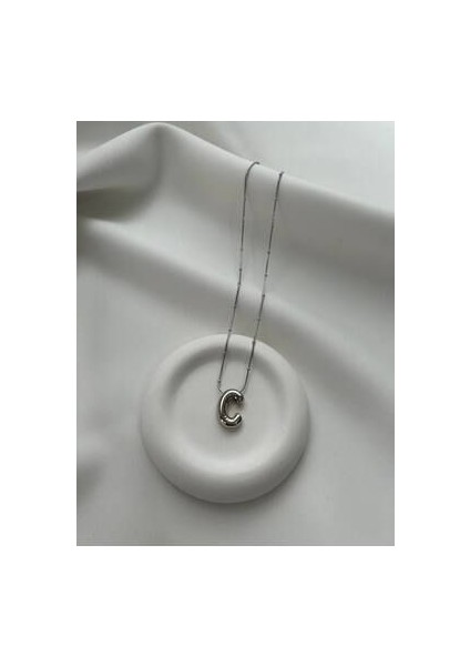 Baloncuk Harf C Kolye - Balonlu Harf Kolye - Balon Harf Kolye - C Harf modelleri