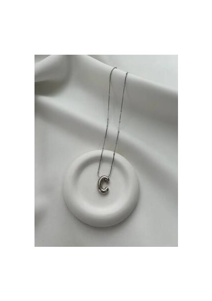 Baloncuk Harf C Kolye - Balonlu Harf Kolye - Balon Harf Kolye - C Harf fırsatları