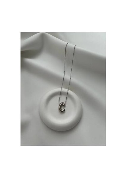 Baloncuk Harf C Kolye - Balonlu Harf Kolye - Balon Harf Kolye - C Harf indirimleri