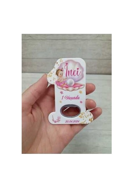 30 Adet Bir Magnet Açacak Yeni Doğan, Inci Temalı, Sünnet, Nişan, Söz, Düğün Hediyelik