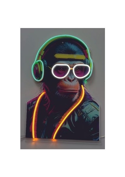 Neon LED Tabela Maymun Neon Plexi Tablo